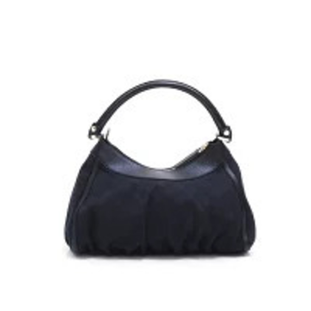 Gucci Handbag Bag GG Black Canvas Shoulder